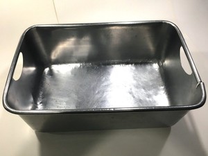 Large Vintage Stainless Steel Container With Handles