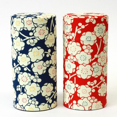 Teedosen Set Ume Roman 2 x 200g, japanische Teedosen mit Innendeckel