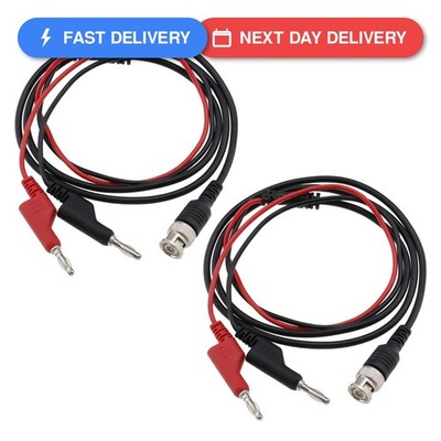 VGOL 2 Stück BNC Q9 auf Dual Bananenstecker Koaxialkabel, 131,5 cm Gesamtlänge,...