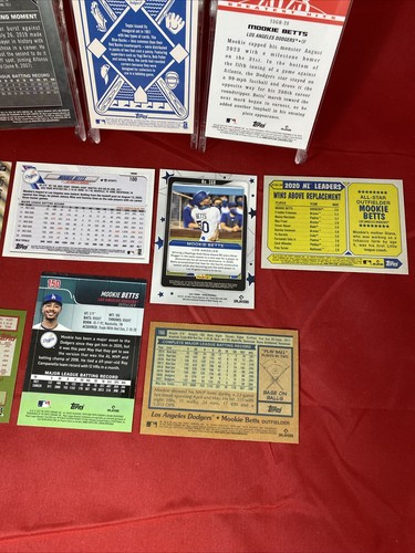 MOOKIE BETTS SP Lot (10) Topps CHROME PARALLEL Foil MLB Baseball Card DODGERS - Picture 12 of 12
