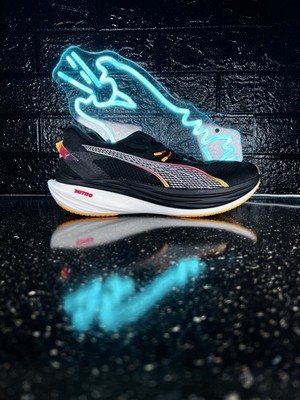 Puma Deviate Nitro 3 Men s Marathon Running Carbon Plated Shoes Black - 9.5