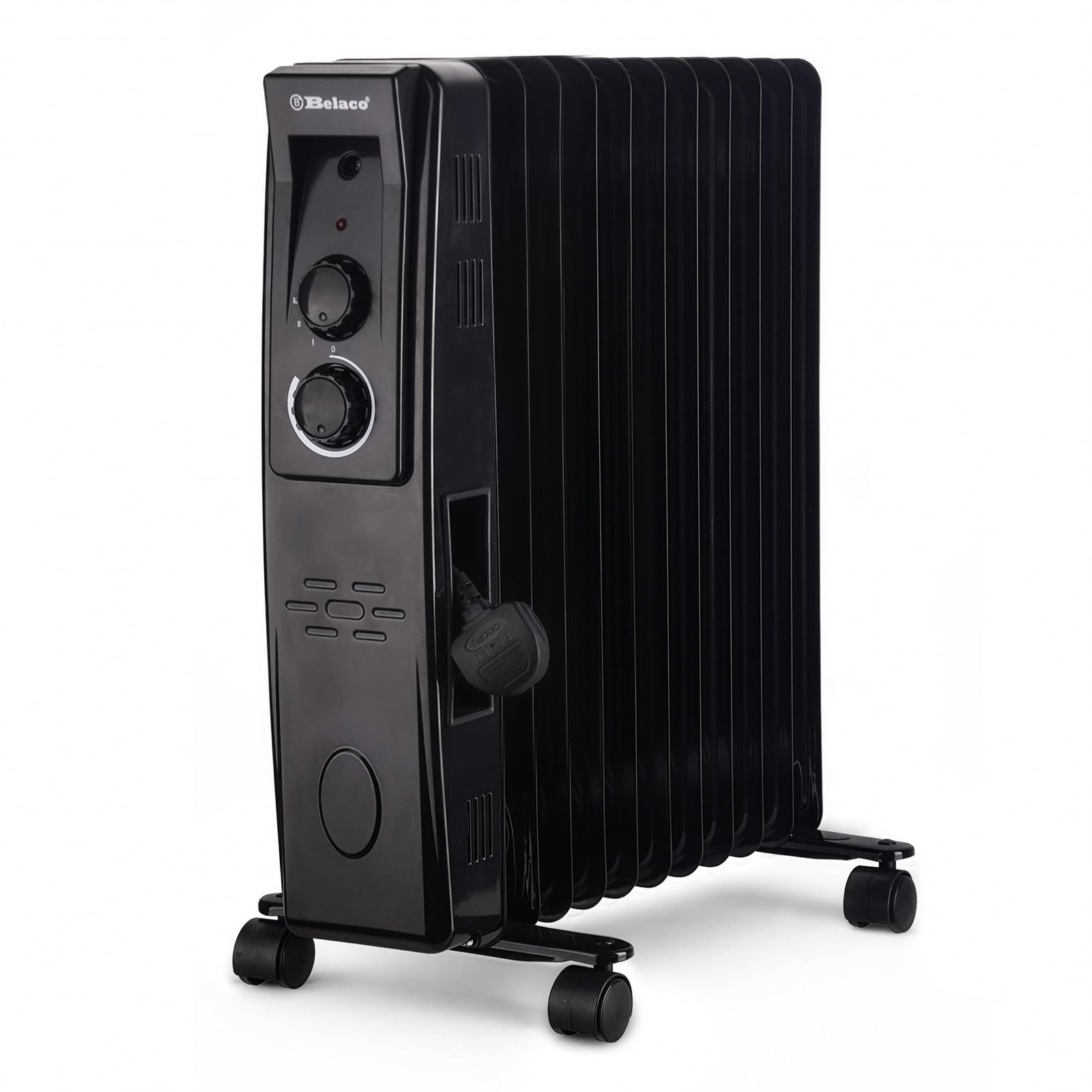 Belaco Oil Filled Radiator 11 Fins, Portable Electric Heater with Black