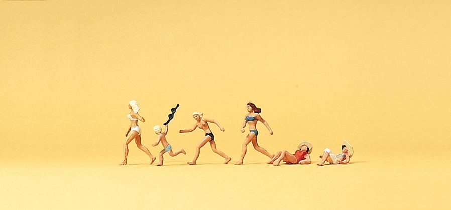On the Beach (6) Figure Painted Preiser 79066