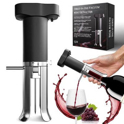 Electric Wine Aerator, 3-in-1 Wine Extractor, Built-in Pourer and Decanter, W...