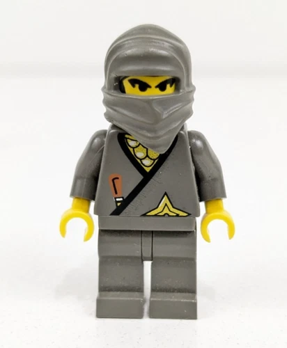 LEGO Ninja Gray Minifigure Castle Grey 6033 6089 4805 6093 cas049