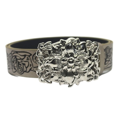 Wear Resistant Adult Belts with Stereo Flower Buckle Fashion Enthusiasts PU Belt - Picture 3 of 9