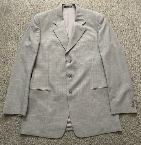 Giorgio Armani, Giacca Tuta Vintage MANI Giorgio Armani Grigio Finestra Check EU 50 Italia