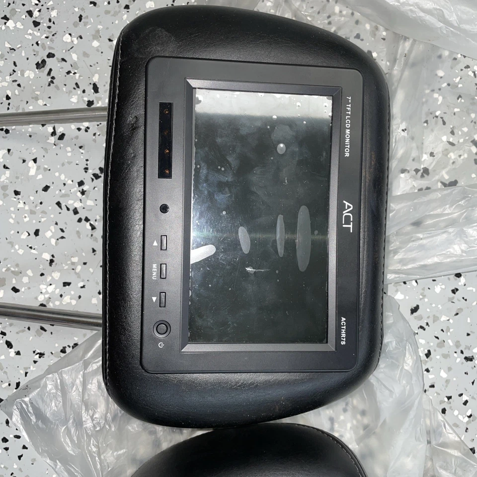 Act LCD 7 LCD Monitor Acthr75 Honda Headrest Monitor Untested As-Is No Remote - Image 2 of 4