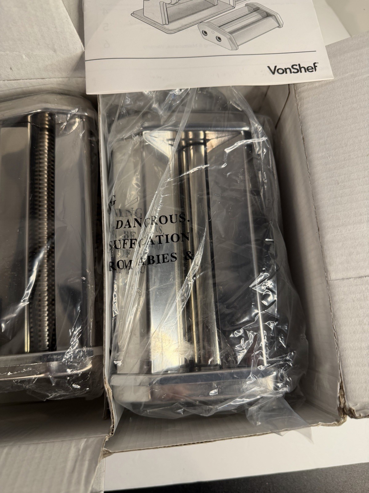 Vonshef Pasta Maker 07/252 With Attachments Open Box