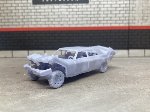 1/64 Scale 3D Printed Wrecked Cadillac Demolition Derby Car For Diecast Diorama - Picture 13 of 19