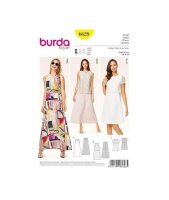 burda Schnittmuster Damen Kleid 6628 Gr. 3444