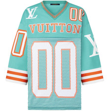 Louis Vuitton SS22 Hockey Jersey Tee Menthe Mint Green Logo T-Shirt Large L