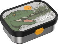 Mepal Campus Edelstahl-Brotdose Mit Bento-Einsatz Und Gabel, Dino
