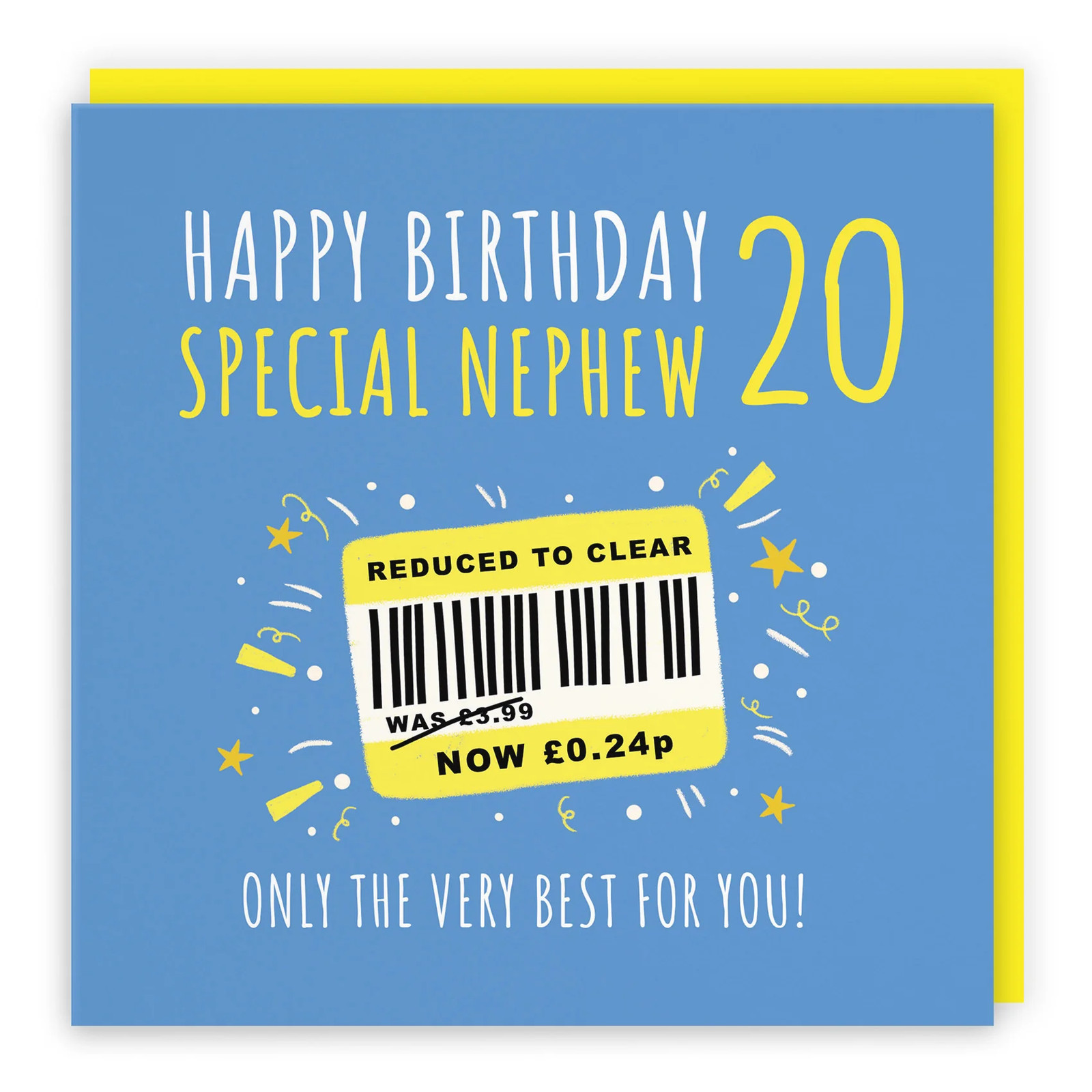 20th Nephew Birthday Card Reduced To Clear Moments