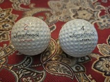 2 LOGO GOLF BALLS SAM SNEAD CLASSIC LIQUID CENTER CADWELL COVER WILSON BALL
