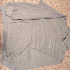 Vintage Champion Heather Gray Athletic Hoodie, Size XL Pullover
