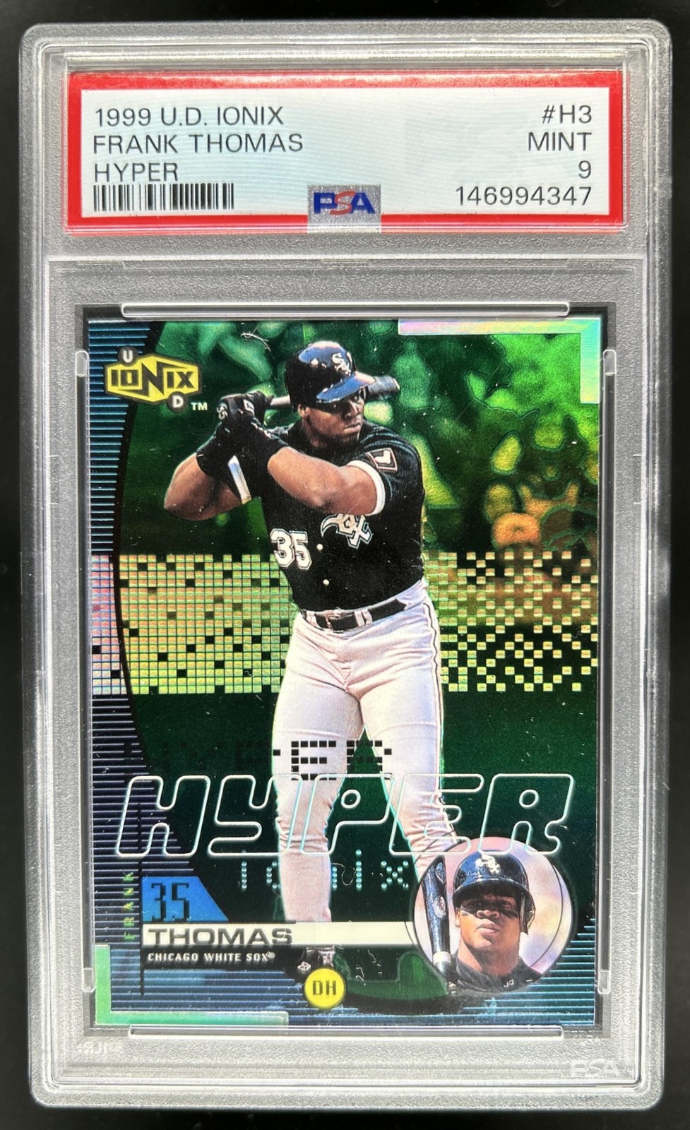 1999 Upper Deck Ionix Frank Thomas Hyper #H3 White Sox PSA 9