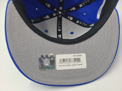 Los Angeles Rams Script New Era 9Fifty Snapback Hat Cap Men NFL Football Blue - Picture 11 of 12