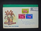 Malaya Malaysia 1963 Freedom from Hunger FDC Reg. Used in Singapore w/ SG Cds