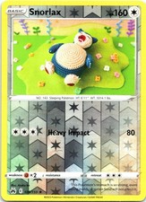 Snorlax Rare Crown Zenith 109/159 Reverse Holo LP on eBay
