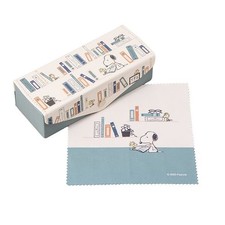 Peanuts Snoopy Square Shape Eyeglass Glasses Case with Cloth Official Japan