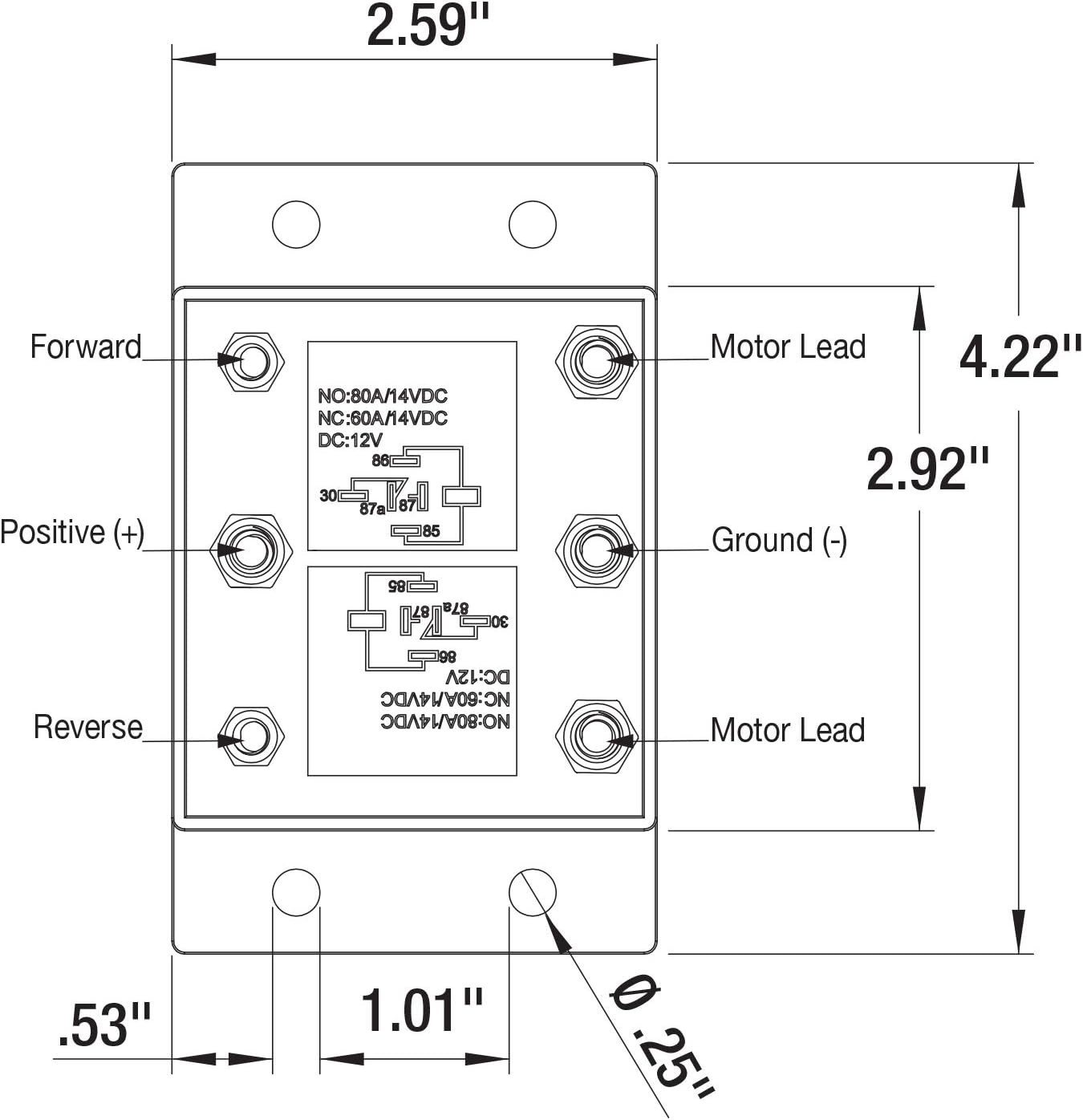 Forward & Reverse 12V Relay Switch