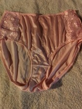 New Breezies Brief Panties Soft Support Nylon With Lace On Both Sides Size 8