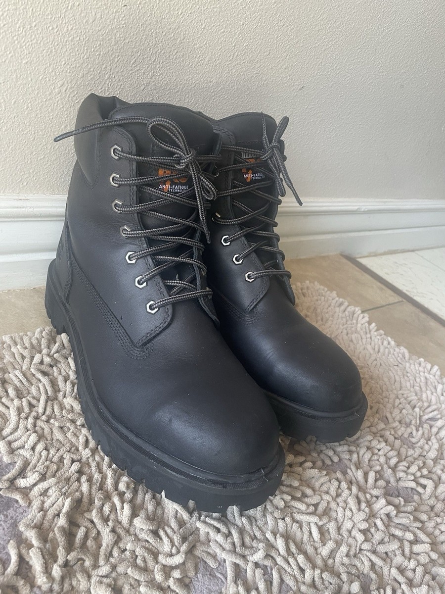 [新品]26cm timberland 6in waterproof boot Men's Timberland Pro 26036 6” Triple Black Waterproof Work