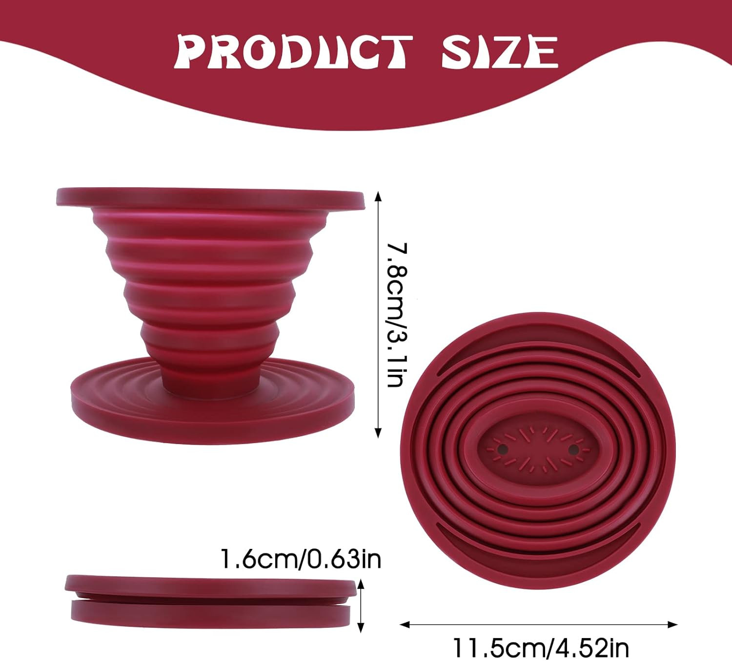 Prasacco Pour over Coffee Maker Collapsible Pour over Coffee Dripper Portable Ca