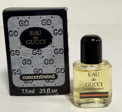 Vintage Gucci Eau de Gucci Concentrated Perfume Mini Splash 7.5ML Scannon In Box