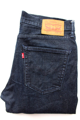 Levi's 511 Slim Fit Herren Jeans W34 L28 Dunkelblau Stretch Denim LEVJ197