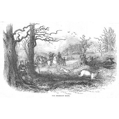 The Berkeley Hunt - Antiker Druck 1844