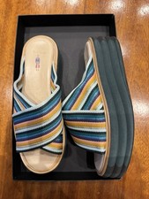 Paul Smith Striped Boho Sliders Sandals UK Size 38