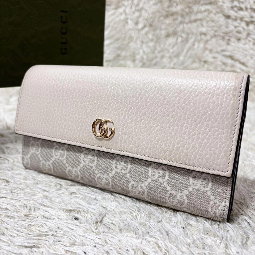 Gucci Portefeuille Bi Pliable Marmont Supreme Cuir Toile Unisexe