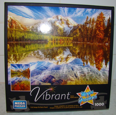 New Mega Puzzles Vibrant ''Leigh Lake Reflections'' 1000pc Jigsaw Puzzle