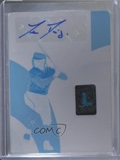 2020 Immaculate Batting Stance Relics Printing Plate Cyan 1/1 Isan Diaz Auto s3g