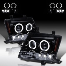Fit 2005-2015 Xterra Black Smoke Led Halo Projector Headlights Leftright 05-15 Fit 2005-2015 Xterra Black Smoke Led Halo Projector Headlights Leftright 05-15