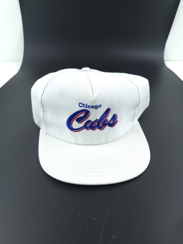 Vintage Chicago Cubs MLB Sports Specialties Script Snapback Hat White Shell Rare