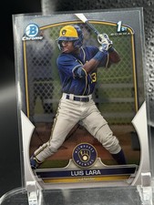 2023 Bowman Chrome Prospects Luis Lara #BCP-100 RC Rookie Card. rookie card picture