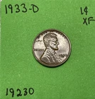 1933 D Lincoln Wheat Cent / Penny 1c Xf Extra Fine