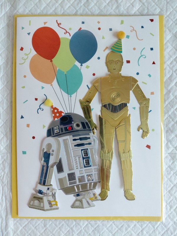 Papyrus Star Wars C-3PO & R2D2 Happy Birthday Card