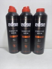 3 Edge Shave Gel W/ Aloe For Sensetive Skin 9.5 Oz Each/1 Broken Cap