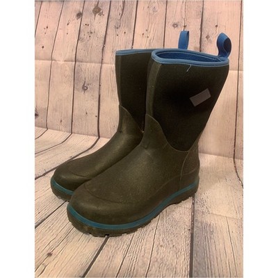 Muck Boot Kids Element Waterproof Mid Calf Boots Black Blue Sz 7 Outdoor Casual