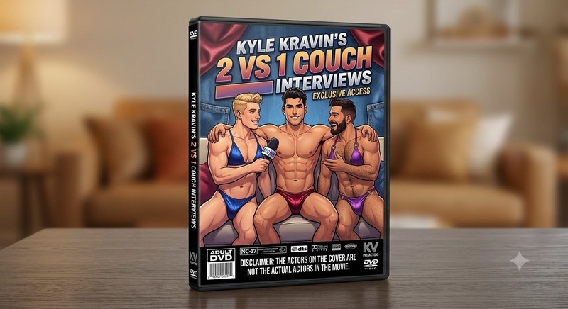 🏳️‍🌈 Gay Male Interest DVD-Kyle K’s 2vs1 Couch Interviews(case & Cover Inc)