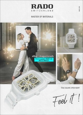 RADO Watches 1-Page PRINT AD Winter 2022 2023 True Square Open Heart