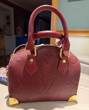 Mini satchel bag burgundy