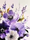 LOVELESS PURPLE FLOWERS -  11 x 15  on paper living room decor COA — photo 6