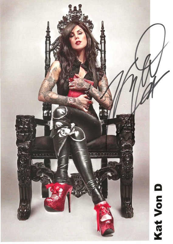 AUTOGRAPHED 8x10 from KAT VON D - Famous Tattoo Artist