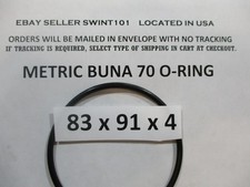 83mm ID x 91mm OD x 4mm thick O-ring. Buna-70.   Quan 1.