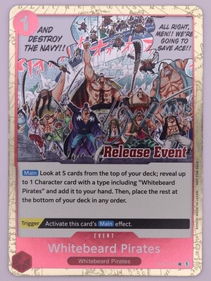 Whitebeard Pirates OP02-022 ST15-ST20 Release Event Winner Foil Promo NM